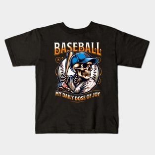 Baseball My Daily Dose Of Joy Kids T-Shirt